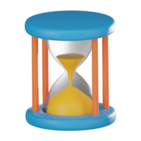 Hourglass Countdown Symbolizing Urgency and Time Pressure. 3D Render png