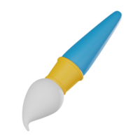 3D Paintbrush Icon for Artistic Expression and Design. 3D render png