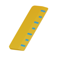 mesure de connaissance, règle 3d icône pour éducation et précision. 3d rendre. png