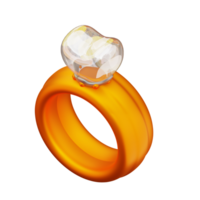 3d illustration of love rings png
