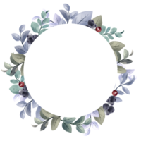 hiver cercle floral Cadre Contexte png