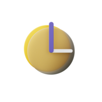 glass morphism clock icon transparent background png