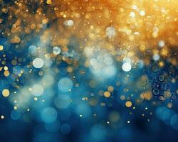 AI generated Abstract bokeh background. Christmas and new year background. photo