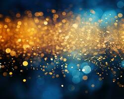 AI generated Abstract bokeh background. Christmas and new year background. photo