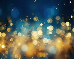 AI generated Abstract bokeh background. Christmas and new year background. photo