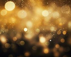 AI generated Abstract bokeh background. Christmas and new year background. photo