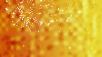 feux d'artifice sur une Jaune Contexte video