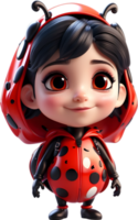 AI generated ladybug ,beetle icon cartoon png