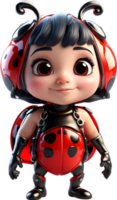 ai généré coccinelle ,scarabée icône dessin animé png