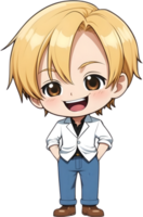 AI generated anime character smile boy png