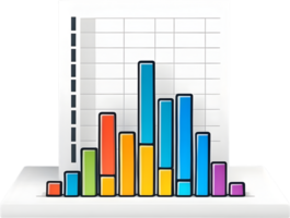 AI generated Bar Chart Icon png