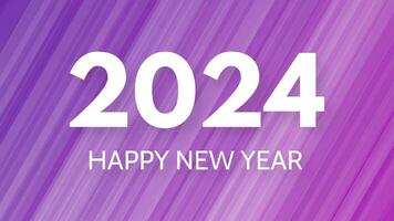 2024 Happy New Year on colorful background vector