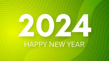 2024 Happy New Year on colorful background vector