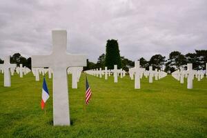 Cemetery view with crosses photo