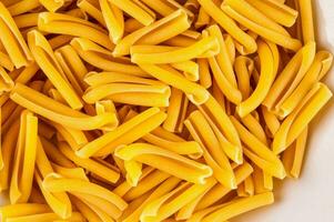 Raw pasta close-up photo