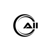 AII Letter Logo Design, Inspiration for a Unique Identity. Modern Elegance and Creative Design. Watermark Your Success with the Striking this Logo. vector