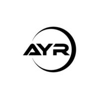 ayr letra logo diseño, inspiración para un único identidad. moderno elegancia y creativo diseño. filigrana tu éxito con el sorprendentes esta logo. vector