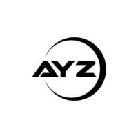 AYZ Letter Logo Design, Inspiration for a Unique Identity. Modern Elegance and Creative Design. Watermark Your Success with the Striking this Logo. vector