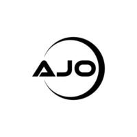 AJO Letter Logo Design, Inspiration for a Unique Identity. Modern Elegance and Creative Design. Watermark Your Success with the Striking this Logo. vector
