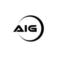 aig letra logo diseño, inspiración para un único identidad. moderno elegancia y creativo diseño. filigrana tu éxito con el sorprendentes esta logo. vector