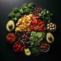AI generated Photo of Healthy Spice Background Different Seasonings in Cups on Table Generative AI