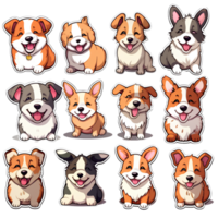 AI generated Cute and happy dog on transparent background PNG, easy to use. png