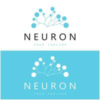 Neuron logo or nerve cell logo design,molecule logo illustration template icon with vector concept