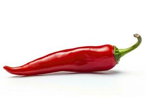 AI generated A Red chili pepper is isolated on a white background. AI Generated photo