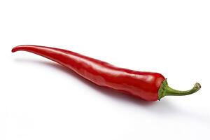 AI generated A Red chili pepper is isolated on a white background. AI Generated photo