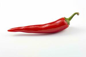 AI generated A Red chili pepper is isolated on a white background. AI Generated photo