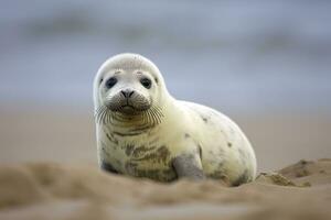 AI generated Harbor seal cub. AI Generated photo