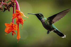 AI generated Hummingbird in Costa Rica. AI Generated. photo