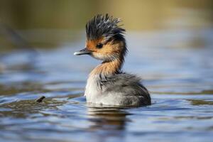 AI generated Little Grebe, Tachybaptus ruficollis. AI Generated photo