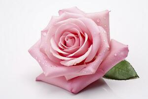 AI generated Pink rose isolated on white background. AI Generated photo