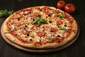 AI generated Best Pizza Ever. AI Generated photo
