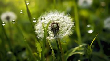 ai generado el verde primavera Mañana. generativo ai foto