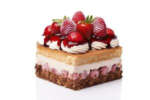 AI generated Cake isolated on white background. AI Generated photo