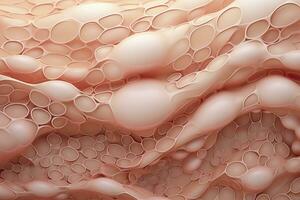 AI generated Saggy skin layer and skin cells, 3D rendering. Generative AI photo