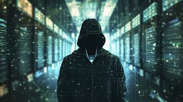 AI generated Unveiling the Anonymous Hacker. Digital Intrigue, Invisible Threats. AI Generated photo
