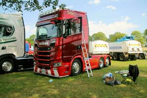 Whitchurch in the UK in JUne 2023. A view of a Truck at a Truck Show in Whitchurch Shropshire photo