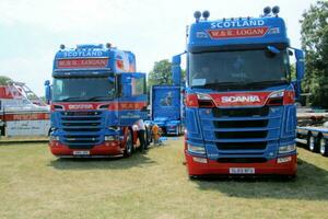 Whitchurch in the UK in JUne 2023. A view of a Truck at a Truck Show in Whitchurch Shropshire photo