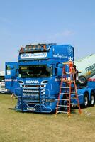 Whitchurch in the UK in JUne 2023. A view of a Truck at a Truck Show in Whitchurch Shropshire photo