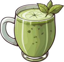 ai gegenereerd groen smoothies drinken sticker png