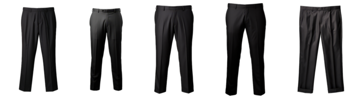 AI generated black pants isolated on a transparent background png