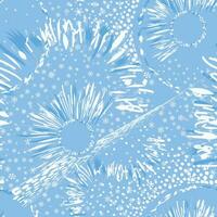 Artistic winter snow seamless pattern with lines and dots. Christmas holiday snowflakes backdrop with circles. Good for festive winter holiday fabric, textile, wallpaper or package background design vector