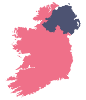 Ierland en noordelijk Ierland kaart. kaart van Ierland eiland kaart png