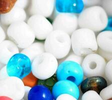 a pile of colorful beads photo