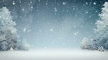 AI generated winter is a magic season. beautiful photorealistic wallpaper with copy space for text photo