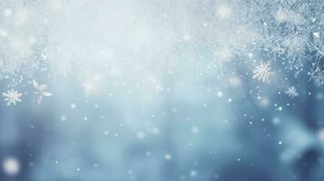 AI generated winter is a magic season. beautiful photorealistic wallpaper with copy space for text photo