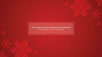 Simple Elegant Dark Christmas Red Background vector